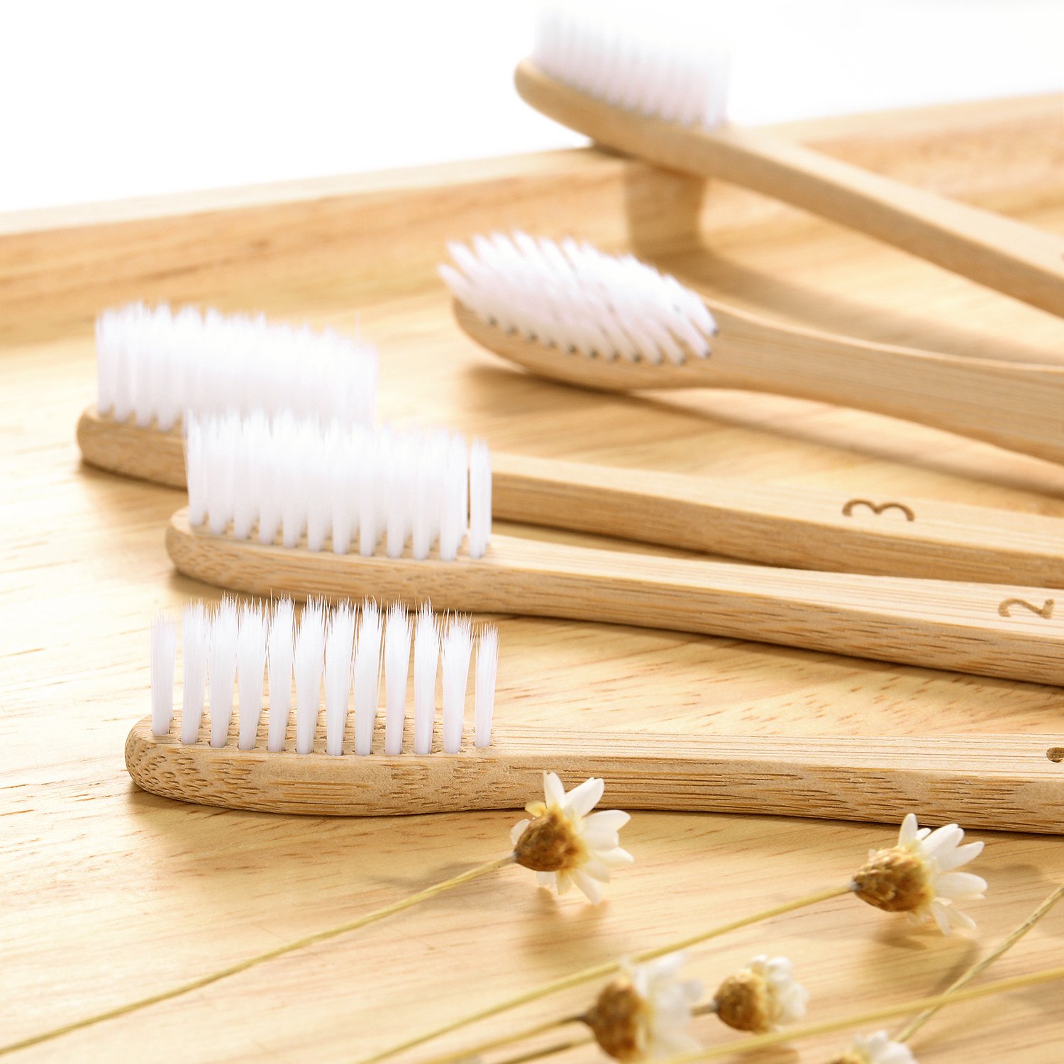 Bamboo Toothbrush 5Pcs 100 Natural TSC